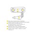 RING Double 12V volt multisocket with a USB port RMS7 SC120J5